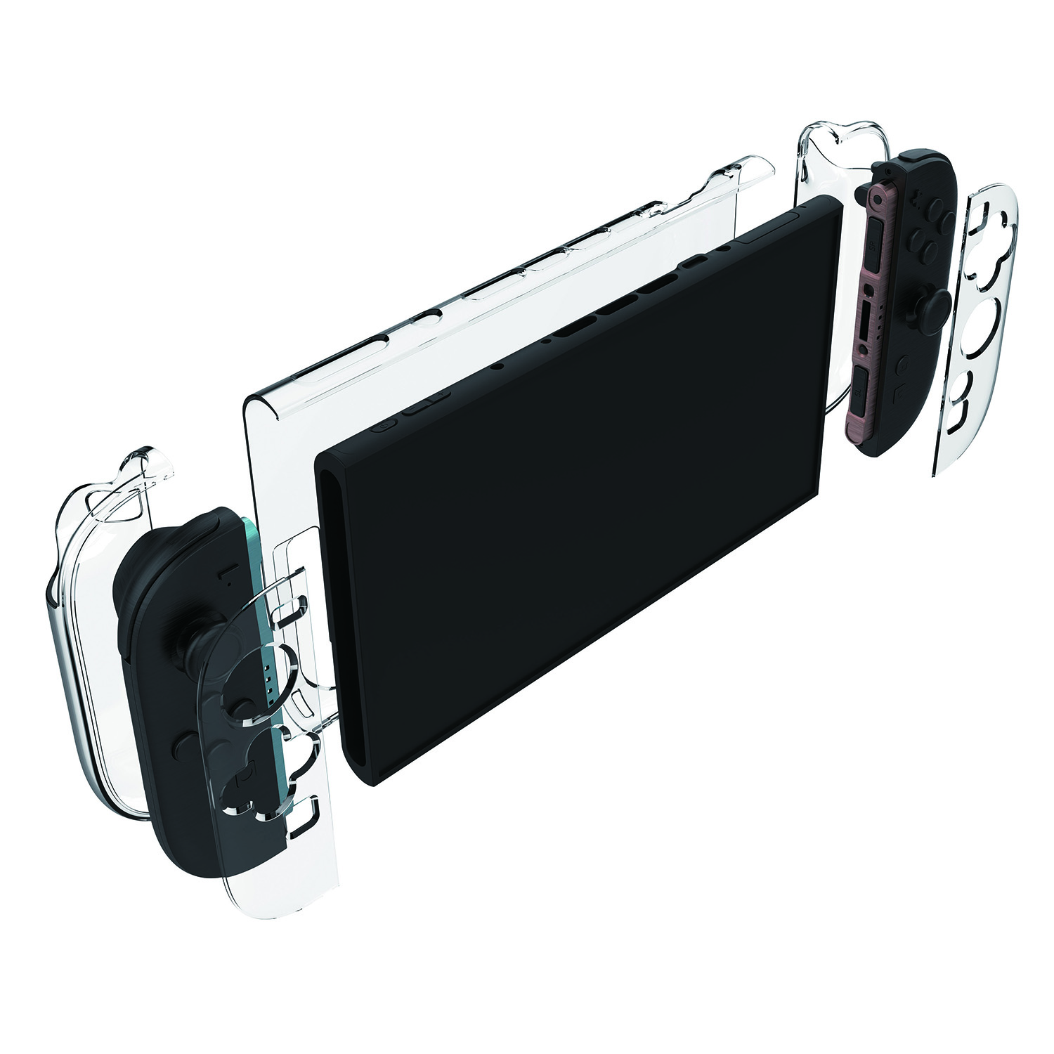 レンジライフ Switch2用 ドックインクリアケース セパレートタイプ 分解イメージ