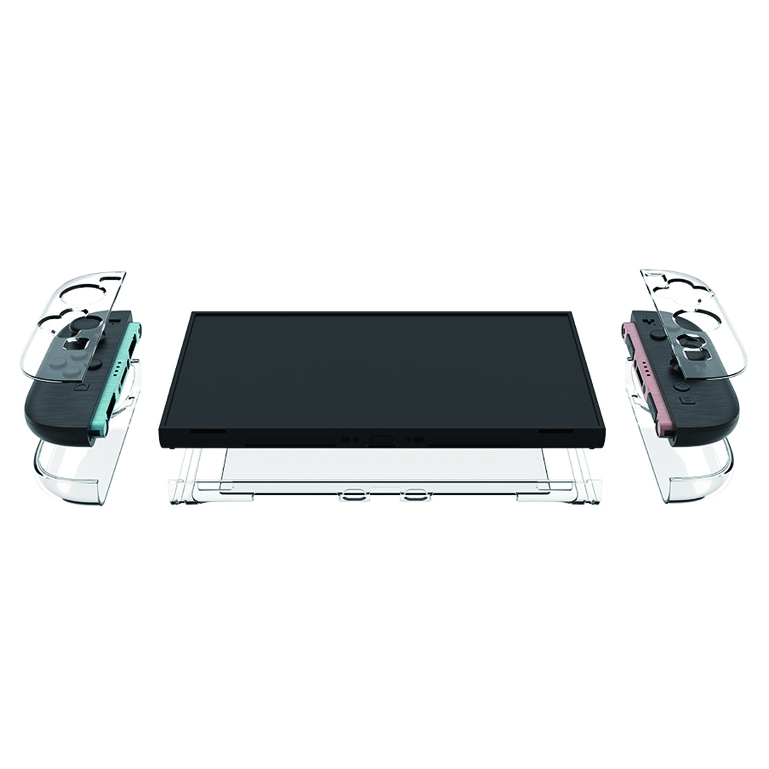 レンジライフ Switch2用 ドックインクリアケース セパレートタイプ 背面分解イメージ